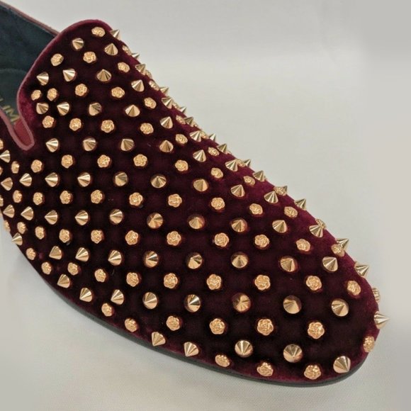 Men’s JUMP Leopold Burgundy Spikes Fashion Shoes main image 5
